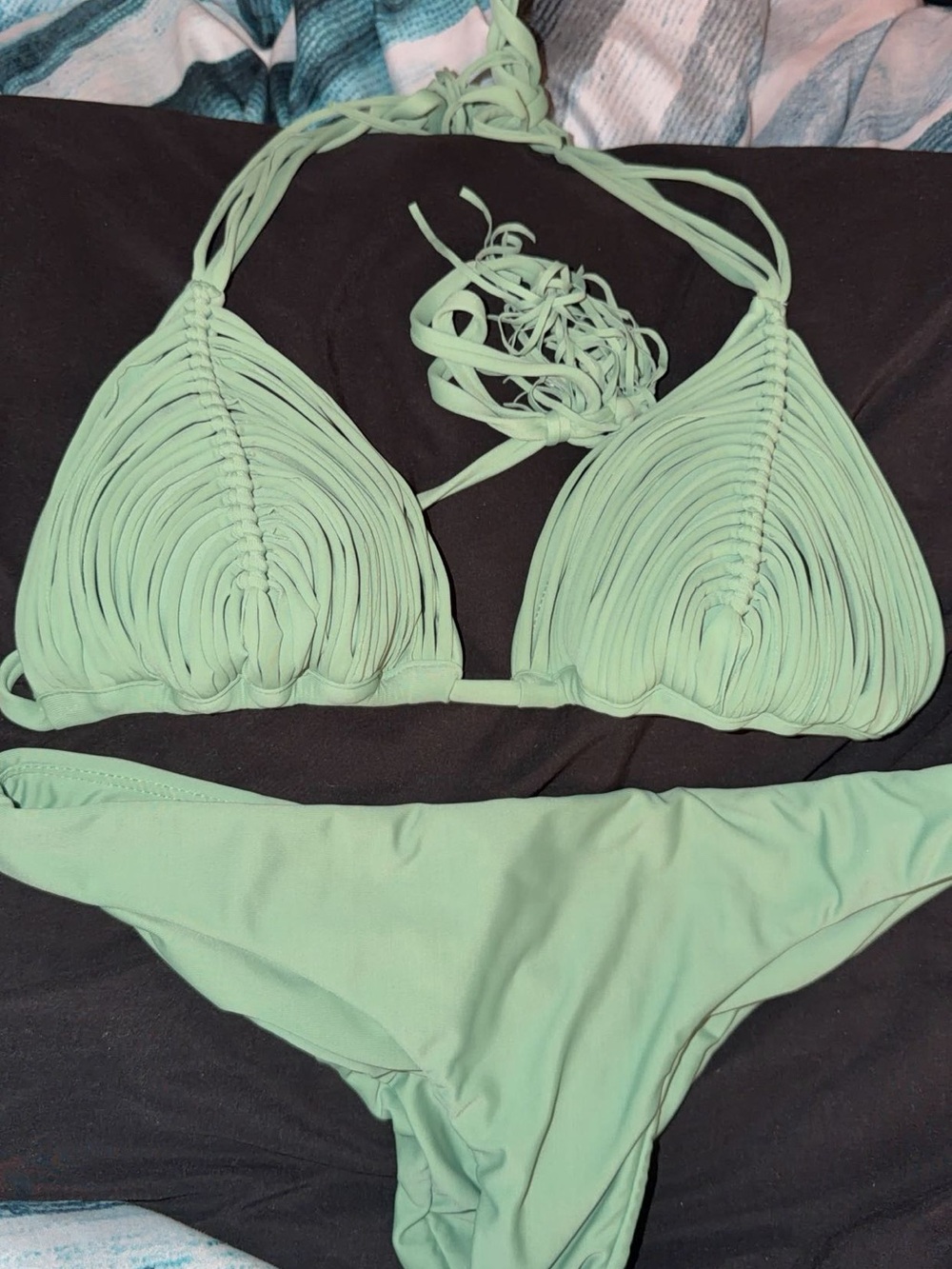 PQ Swim Green Strappy Bikini Set